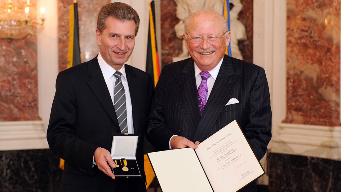 Medalha de mérito de Baden-Württemberg para o Prof. Dr. h. c. Viktor Dulger